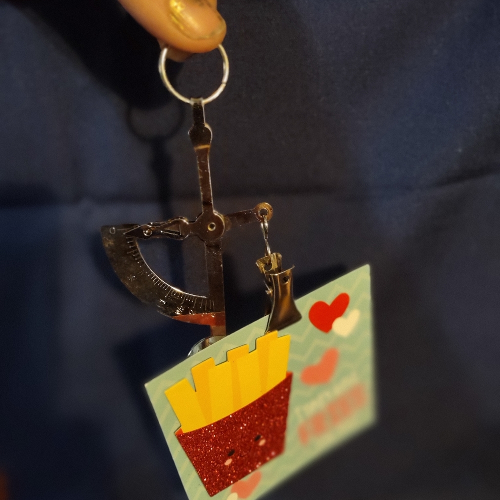 Letter scale keychain